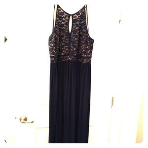 Navy Blue empire waist dress